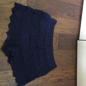 Navy lace shorts